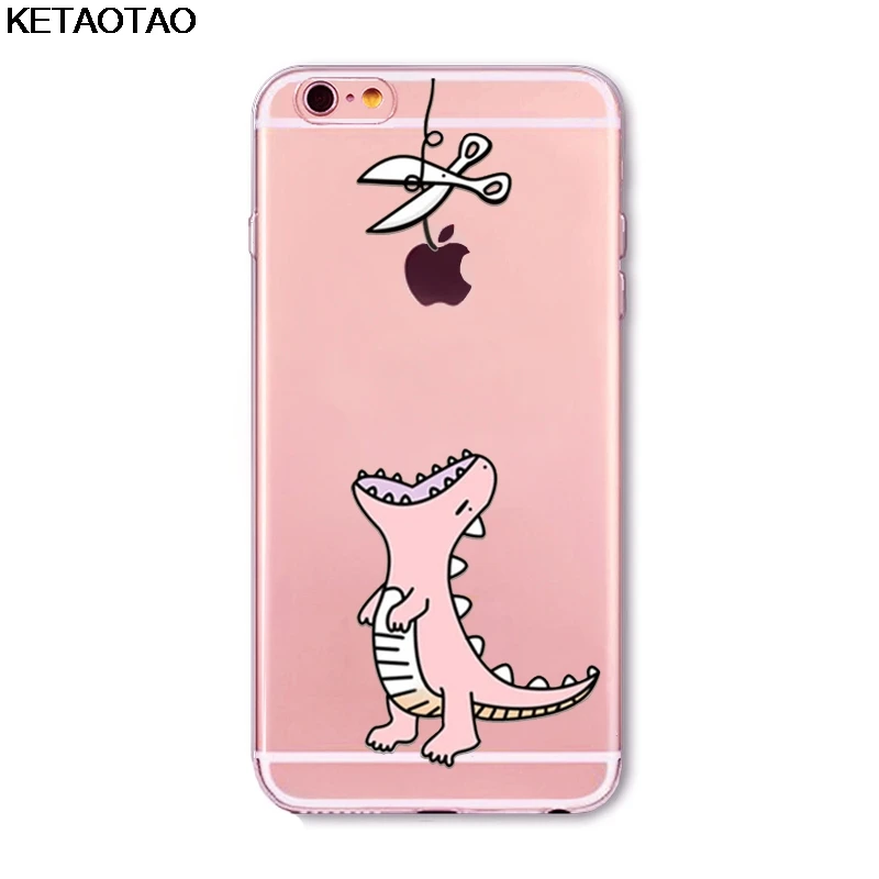 Темно-серый KETAOTAO милый мультяшный чехол для телефона s для iPhone 4S 5C 5S 6 6S 7 8 Plus XR XS Max чехол кристально чистый мягкий TPU чехол s - Цвет: Темно-серый
