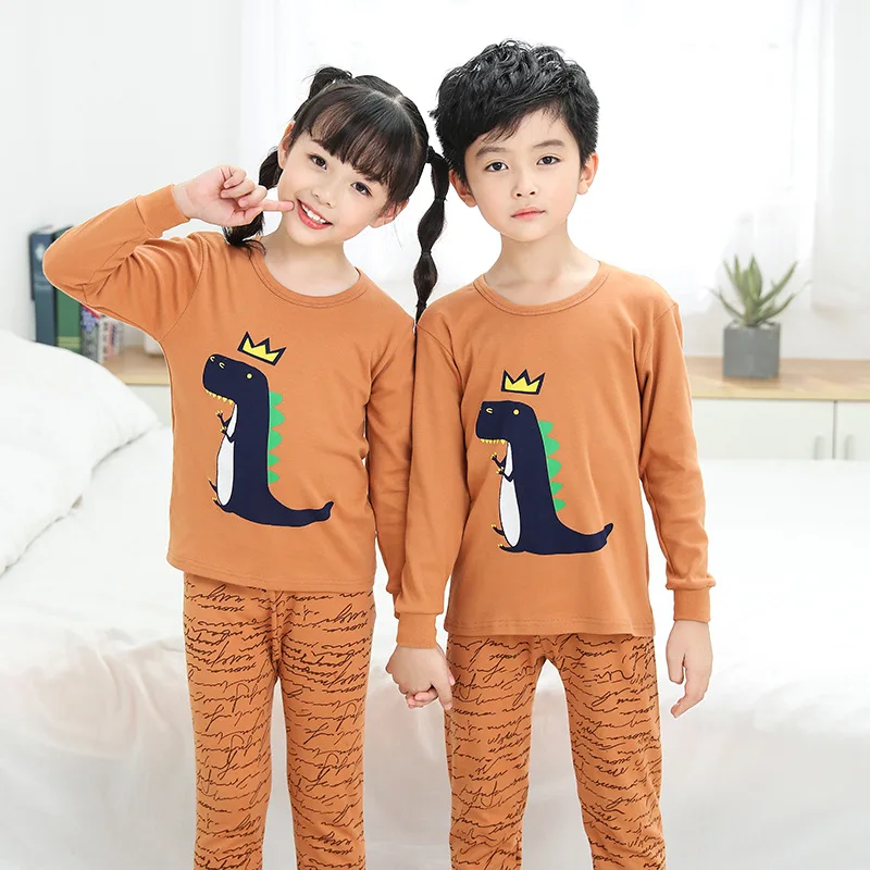 

Pajamas set Girls Boys Cartoon Long Sleeve Leisure Cute Casual Homewear Animal Spring Autumn Winter Home Clothes Nightwear Loose
