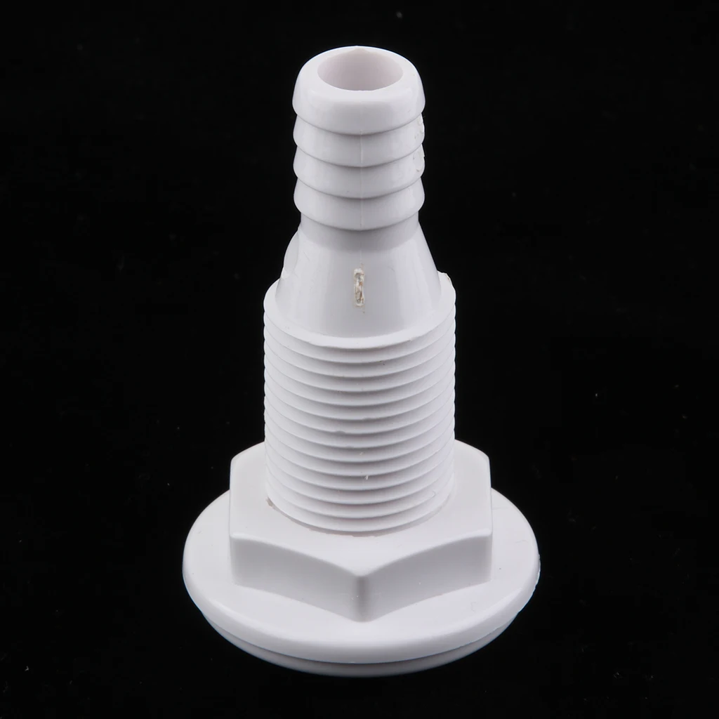 Marine/Boat Straight Connector Thru Hull Plumbing Fitting for 5/8 Inch Hose