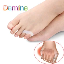 Демин силиконовый гель небольшой палец ноги сепаратор для предотвращения перекрытие пальцев ног Hallux вальгус палец ноги трубка защита большого пальца ортопедические вставки Pad