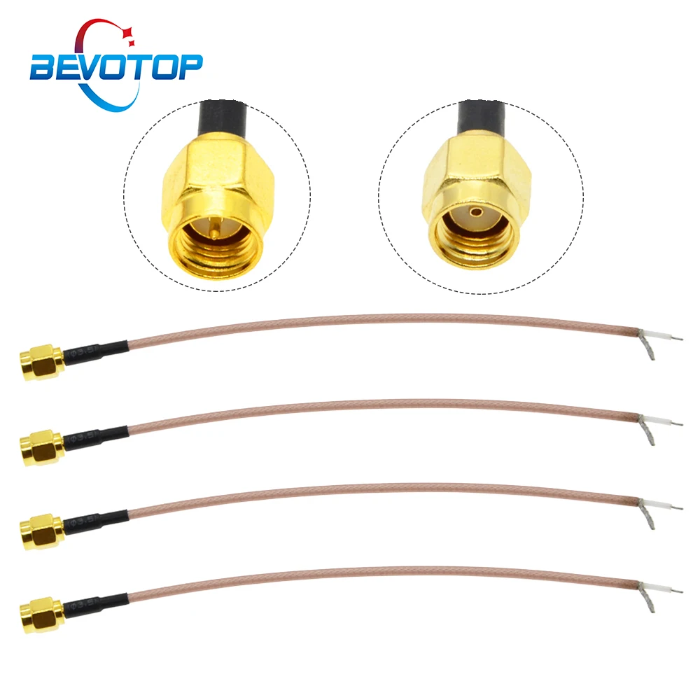 

10pcs 1M Single End SMA Male to PCB Solder Pigtail RG316 Cable for WIFI Wireless Router GPS GPRS Low Loss Jackplug Connector