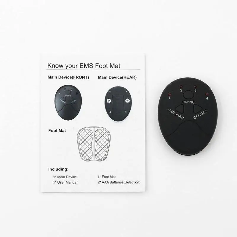 Электрический EMS массажер для ног ABS физиотерапия Восстанавливающий педикюр Tens Foot вибратор беспроводной стимулятор мышц ног унисекс