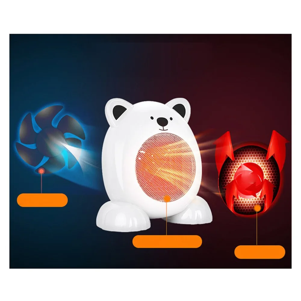 

Mini Electric Table Fan Heater Fast PTC Air Warmer Portable Small ptc Ceramic Fan Heater Electric 220V 360W Warm Air Blower