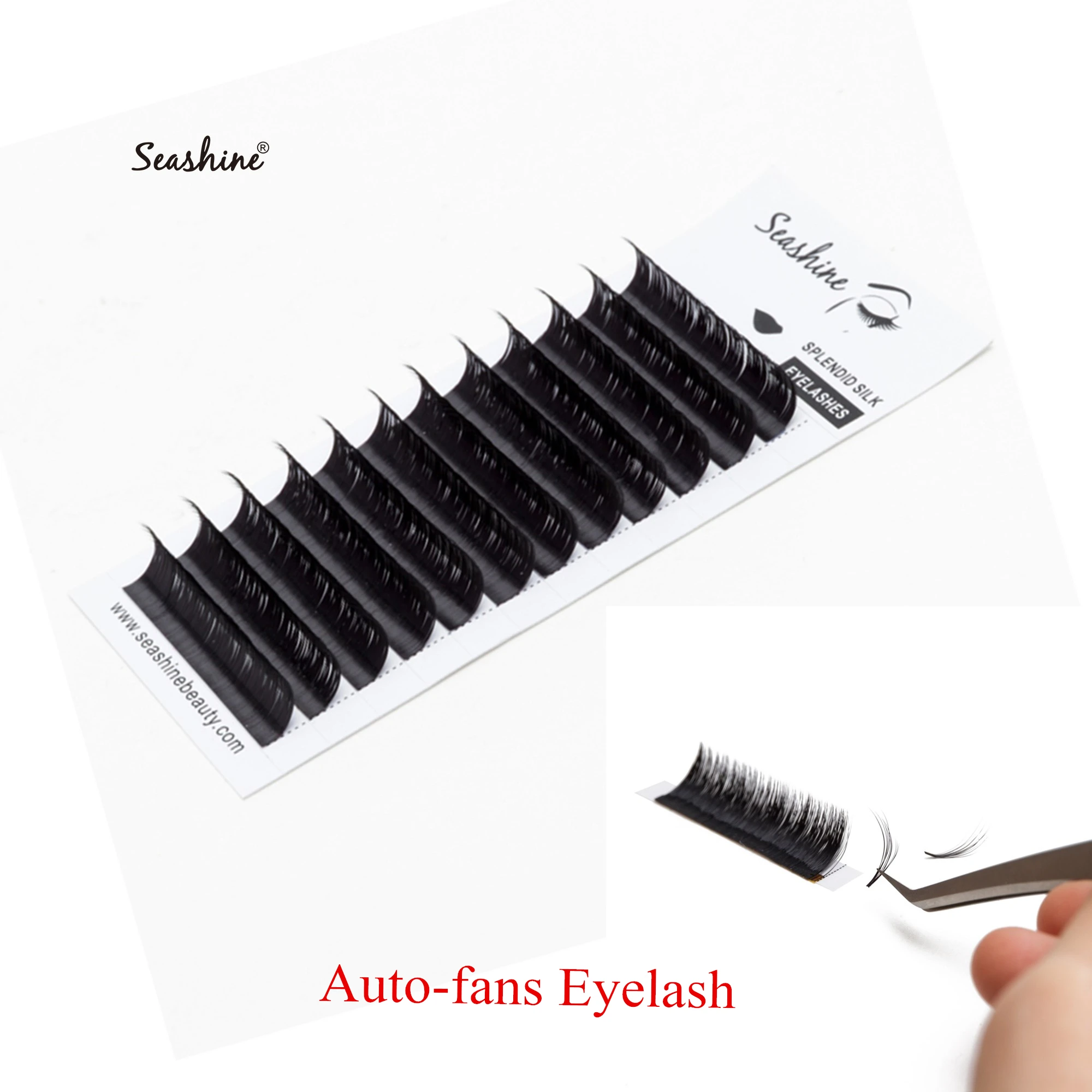 Seashine Easy Fanning Auto Fans Eyelash Extension Fast Bloom Flowering Mega Volume Fast Pre-bonded Lashes lucky lash easy fanning auto fans eyelash extension self handing making fast bloom flowering pre bonded lashes mega volume