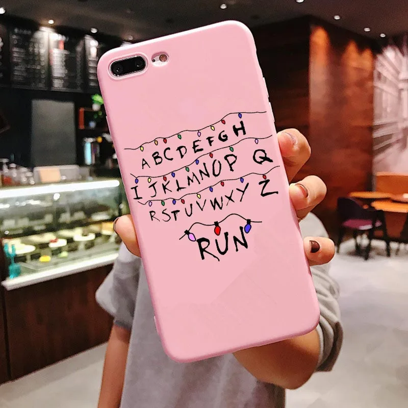 Американский Телевизор силиконовый чехол для iPhone X 6 6S Plus 7 8 Plus XS MAX XR странные вещи Сезон 3 конфеты розовый чехол для iPhone 11 Pro Max - Цвет: PINK TPU
