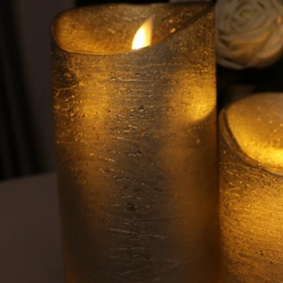 Gold C LED Electronic Dancing Flameless Candle Light Simulation Candle Battery Operated Wedding Festival Home Decor Water Ripple lamp - Цвет: Gold C