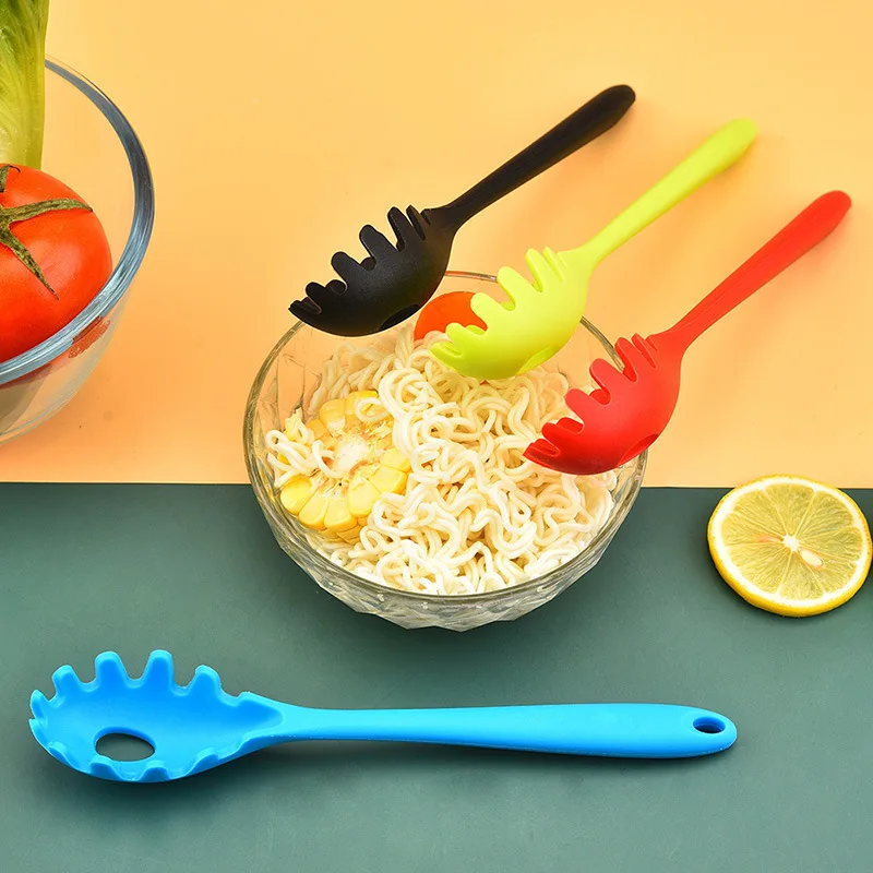 3Pcs Spaghetti Spoon, Silicone Noodle Spoon Pasta Scoop All in 1