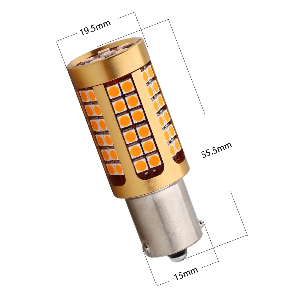 2X безотказный светодиодный светильник Canbus 3030 78 SMD светодиодный указатель поворота 1156 P21W BA15S PY21W BAU15S DC12V янтарные автомобильные тормозные огни