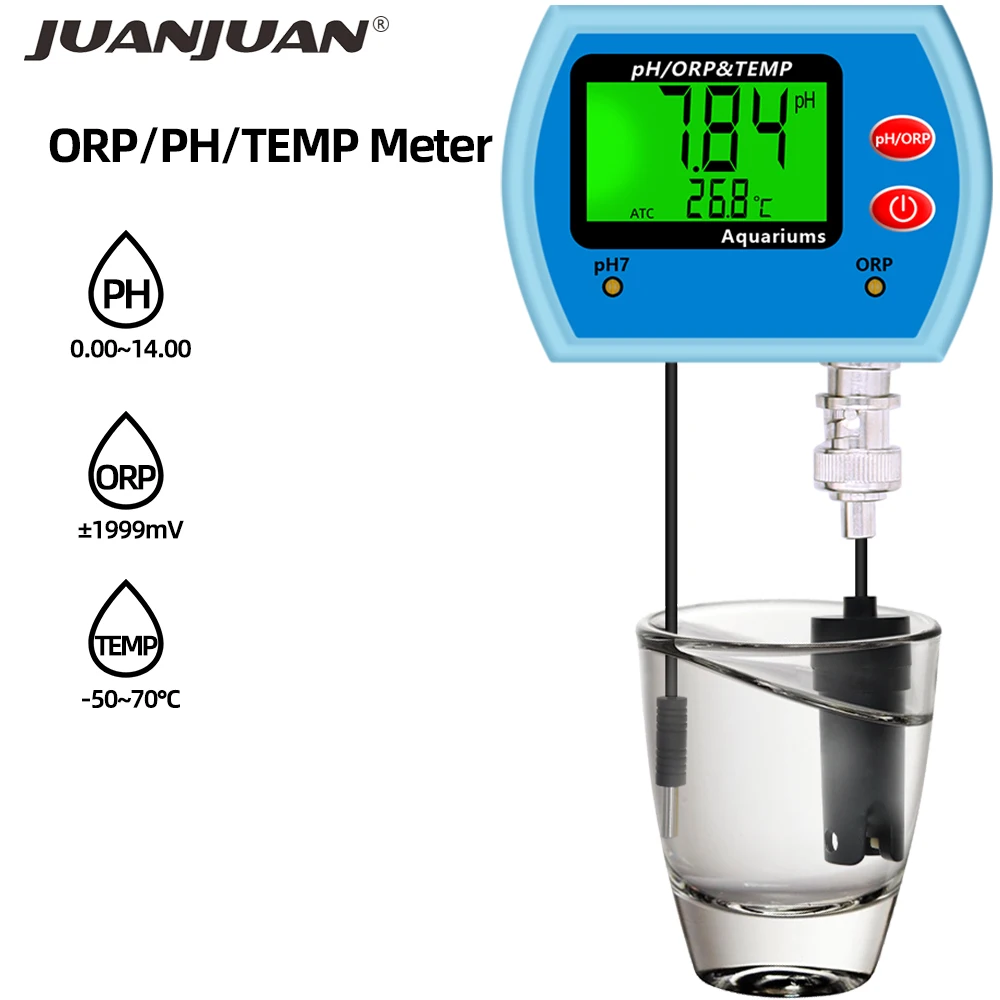 

Digital 3 in 1 PH/TEMP/ORP Meters PH Meter Redox Potential Tester TDS Detector Monitor PH Multi-Parameter Water Quality Tester