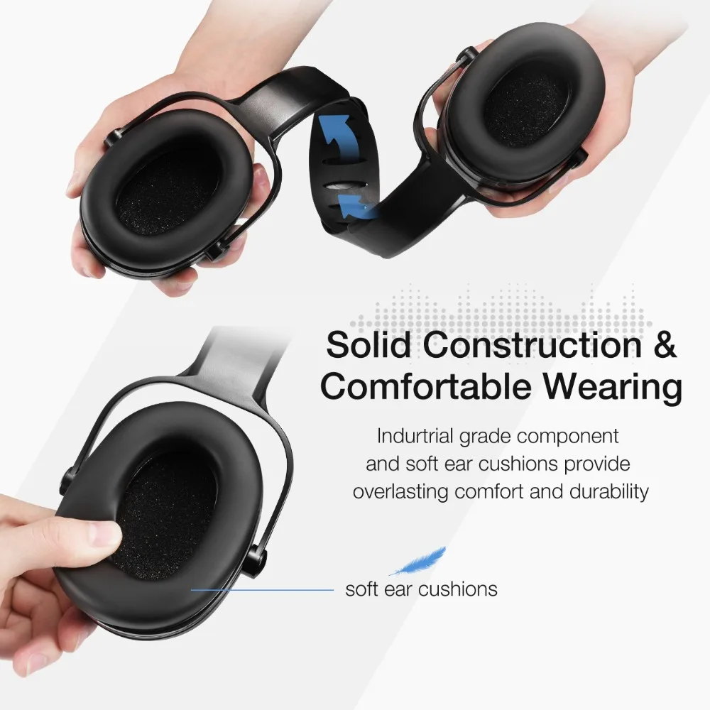 Mpow Noise Reduction Ear Earmuffs Mpow HP044 SNR36dB Hearing Protection Ear Defenders with Adjustable Headband Ear Earmuffs