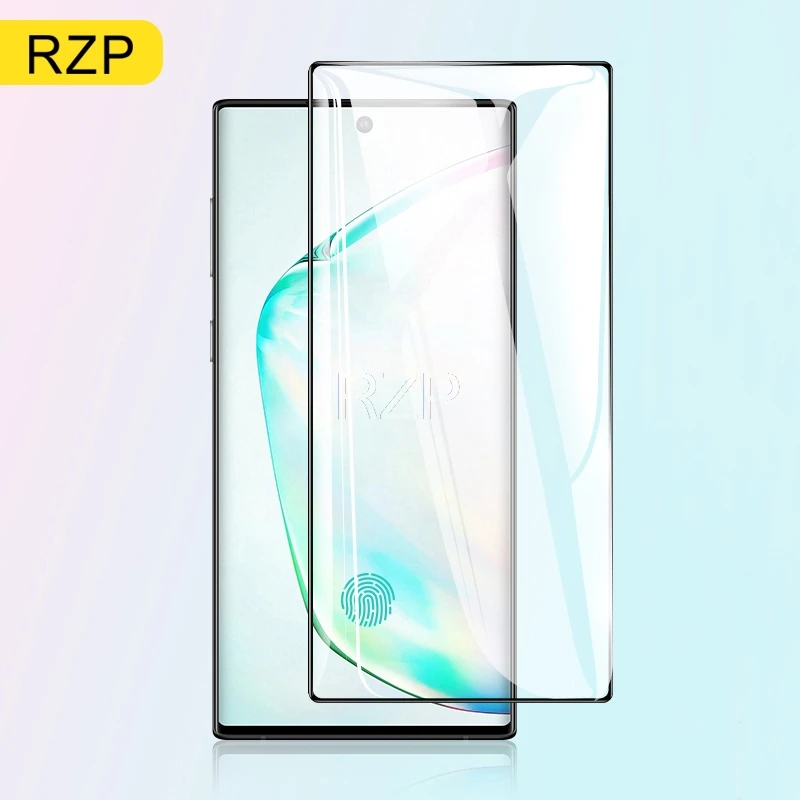 RZP полное покрытие закаленное стекло для Samsung Galaxy S10 S9 S8 Plus Note 8 9 10 Pro Защита экрана