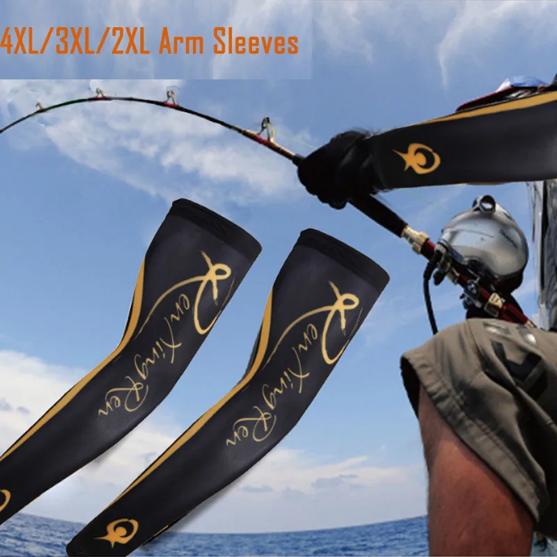 

4XL/3XL/2XL Ice Fishing Arm Sleeves Men Women Large Size Outdoor Cycling Riding Driving Angling Arm Sleeve Anti UV Clothing