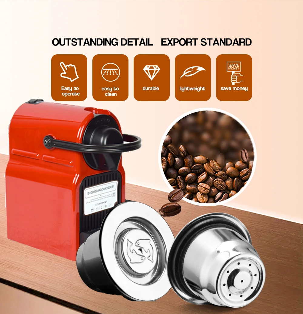 2 в 1 Новый Нержавеющая фильтры для кофе кофейные фильтры для многократного использования многоразовая капсула для кофе ложка аксессуары