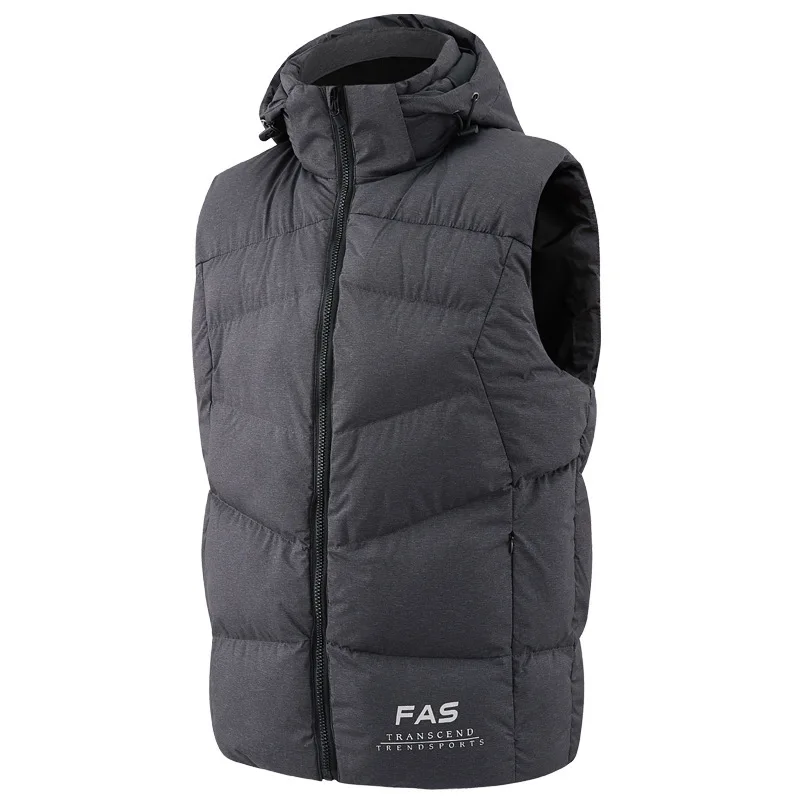 

New Spring Autumn Sleeveless Jacket for Men Fashion Warm Hooded Male Winter Vest Plus Size Mens Work Vests Waistcoat VT-243