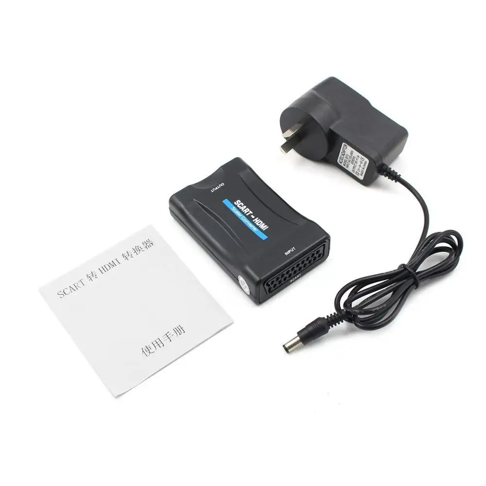 Onleny 1080P Scart в HDMI конвертер аудио-видео адаптер для HD ТВ Sky Box STB для смартфона HD tv DVD K5 США ЕС Великобритания разъем AU - Цвет: AU Plug