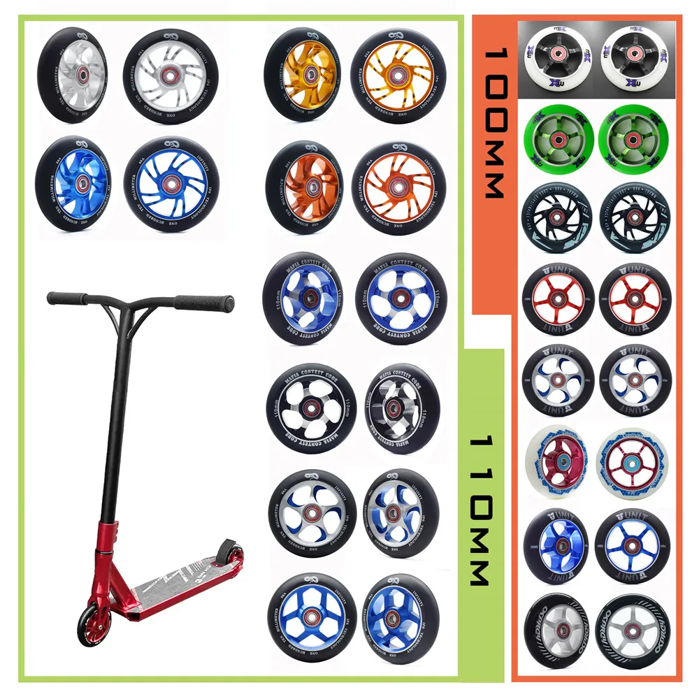 Scooter Wheels Scooter-Parts-Accessories Replacement Kick/stunt Bearings 110mm