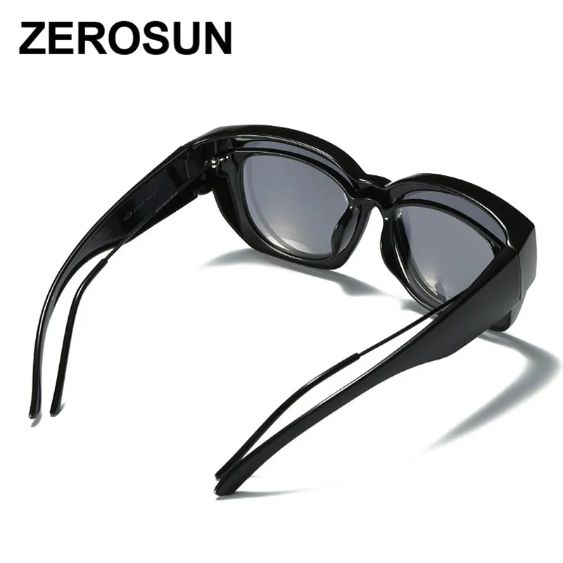 Zerosun, поляризационные солнцезащитные очки, для мужчин и женщин, для вождения, подходят для очков, оправа для близорукости, для водителя, для рыбалки, на застежке, очки