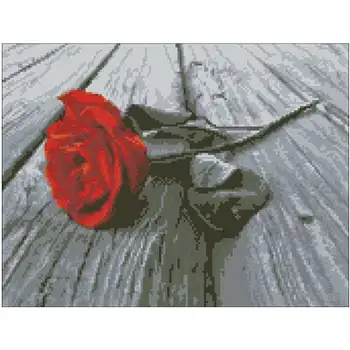 

Romantic red rose patterns Counted Cross Stitch 11CT 14CT 18CT DIY Cross Stitch Kits Embroidery Needlework Sets home decor