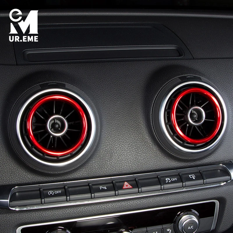 farvning Bliv Gøre husarbejde 4 Pcs Aluminum Alloy Air Vent Ring Cover Stickers For Audi A3 8v S3  2014-2019 Sportback Sedan Interior Accessories Car Styling - Car Stickers -  AliExpress