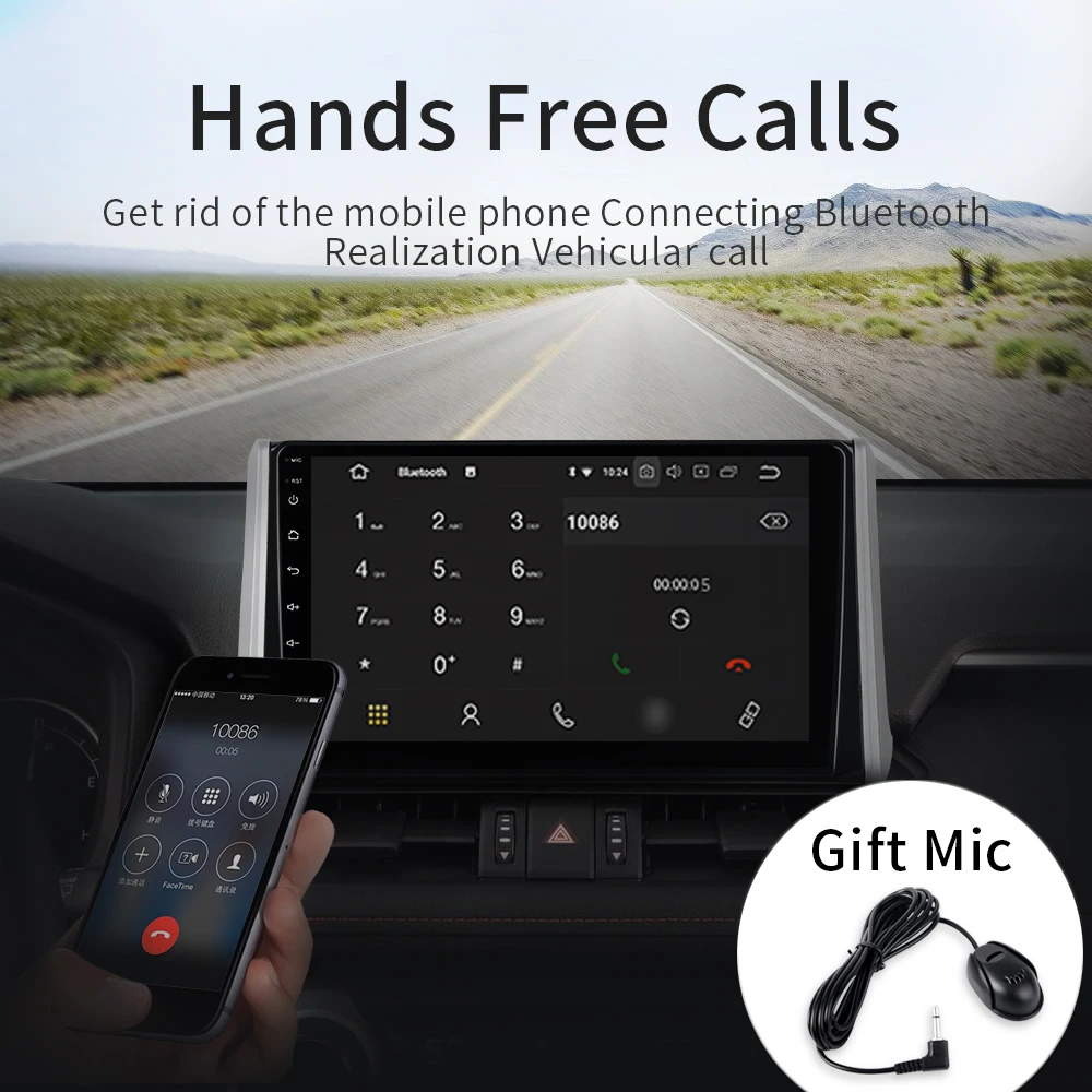 Dasaita автомобильный Android 9,0 Радио 1 din для Toyota RAV4 gps Bluetooth MP3 автомобильный стерео Мультимедиа 10," ips сенсорный экран