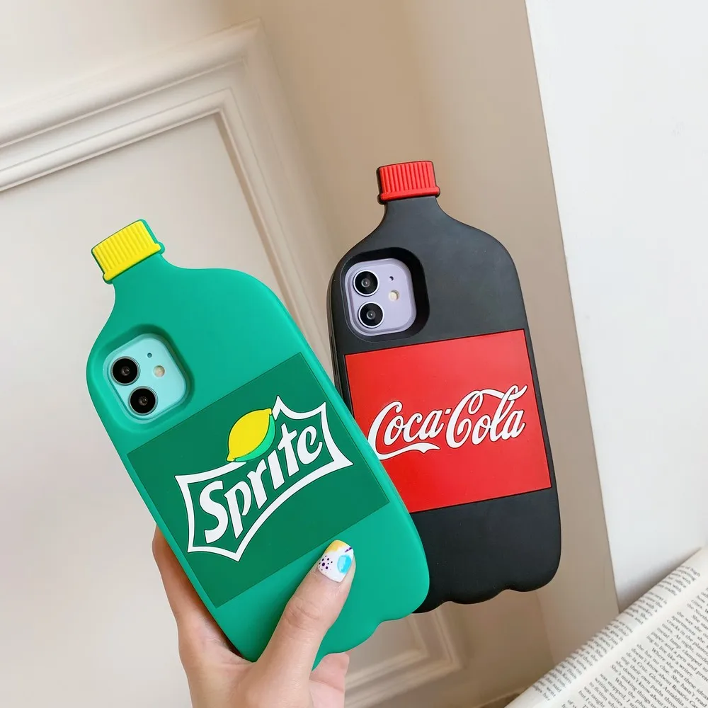 

Simulated beverage bottle case For iPhone X 11 Pro Max XR XS Max 7 8 plus 6 6s plus Super soft silicone back cover coque