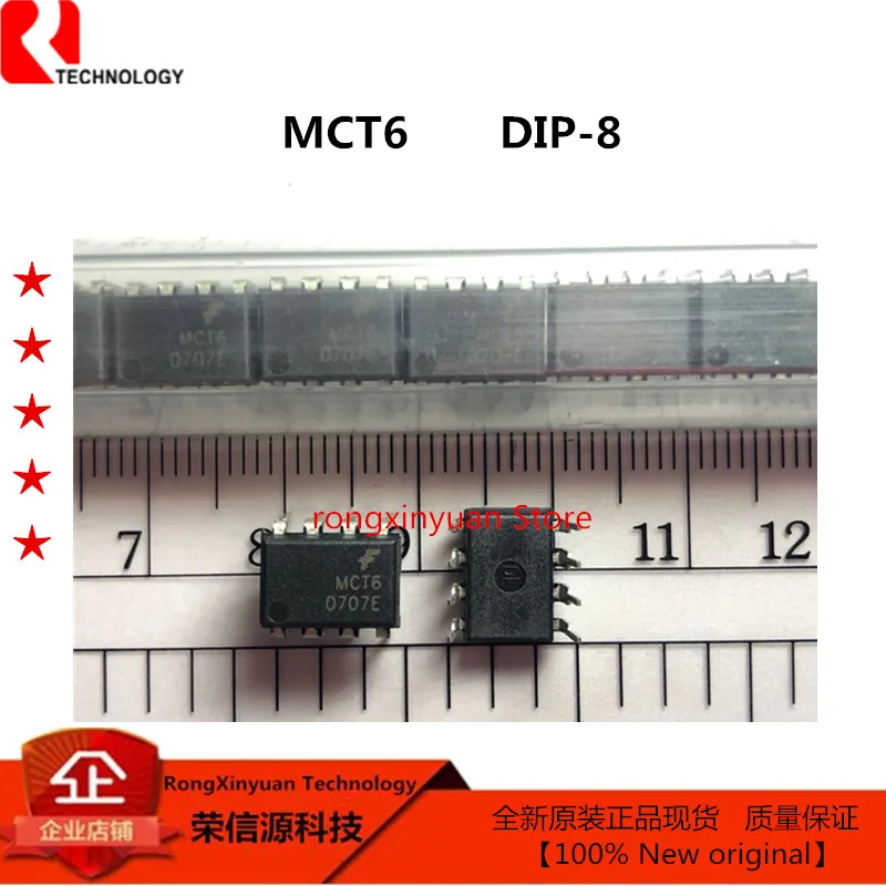 

10 pcs/lot MCT6 DIP-8 optical isolator CT6 optocoupler genuine spot 100% New original Dual Phototransistor Optocouplers