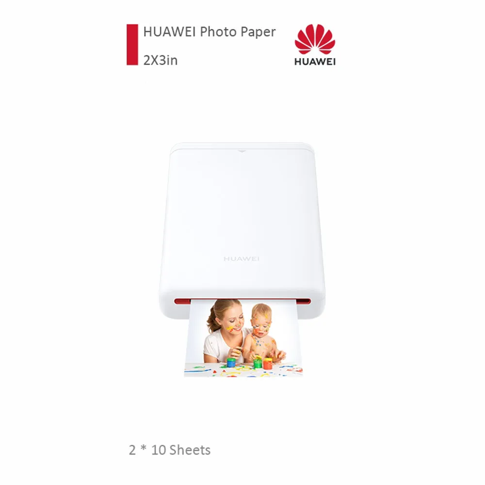 20 Photo Paper HUAWEI CV80 фотопринтер ZINK безчернильная печать AR Видео Печать BT DIY 313*490 dpi Портативный Смарт Карманный принтер - Цвет: 20 Photo Paper