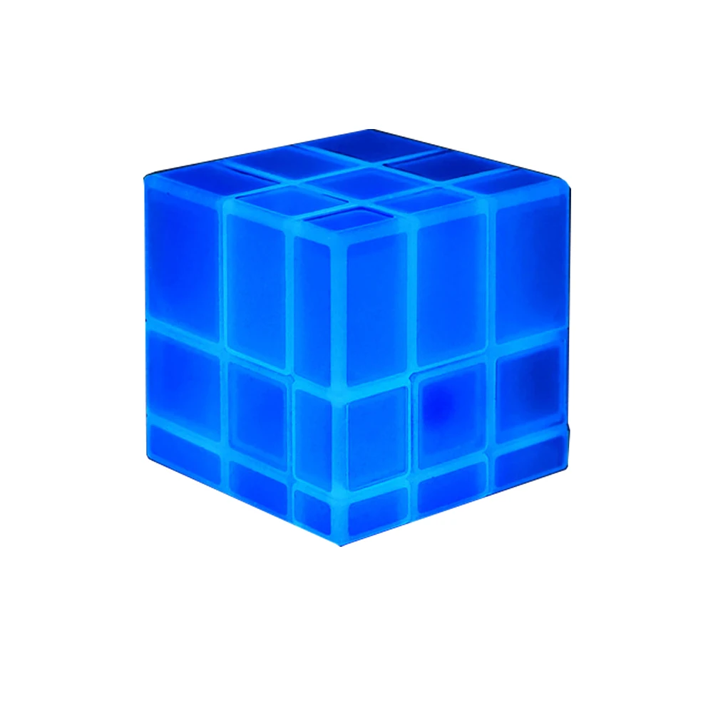 IQ-Cubes QiYi 3x3 синий светящийся зеркальный куб Высокая головоломка с быстрым кубом волшебное профессиональное обучение и образовательные кубики magicos детские игрушки