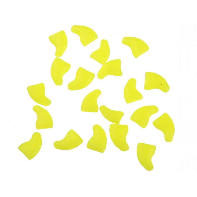 Lemon yellow С клеем насадки на Когти для кошек высокого качества силиконовый ПЭТ-лак для ногтей накладные ногти для кошек мягкие 20 шт./компл. горячая Распродажа товары для кошек кошачья лапа - Цвет: Lemon yellow