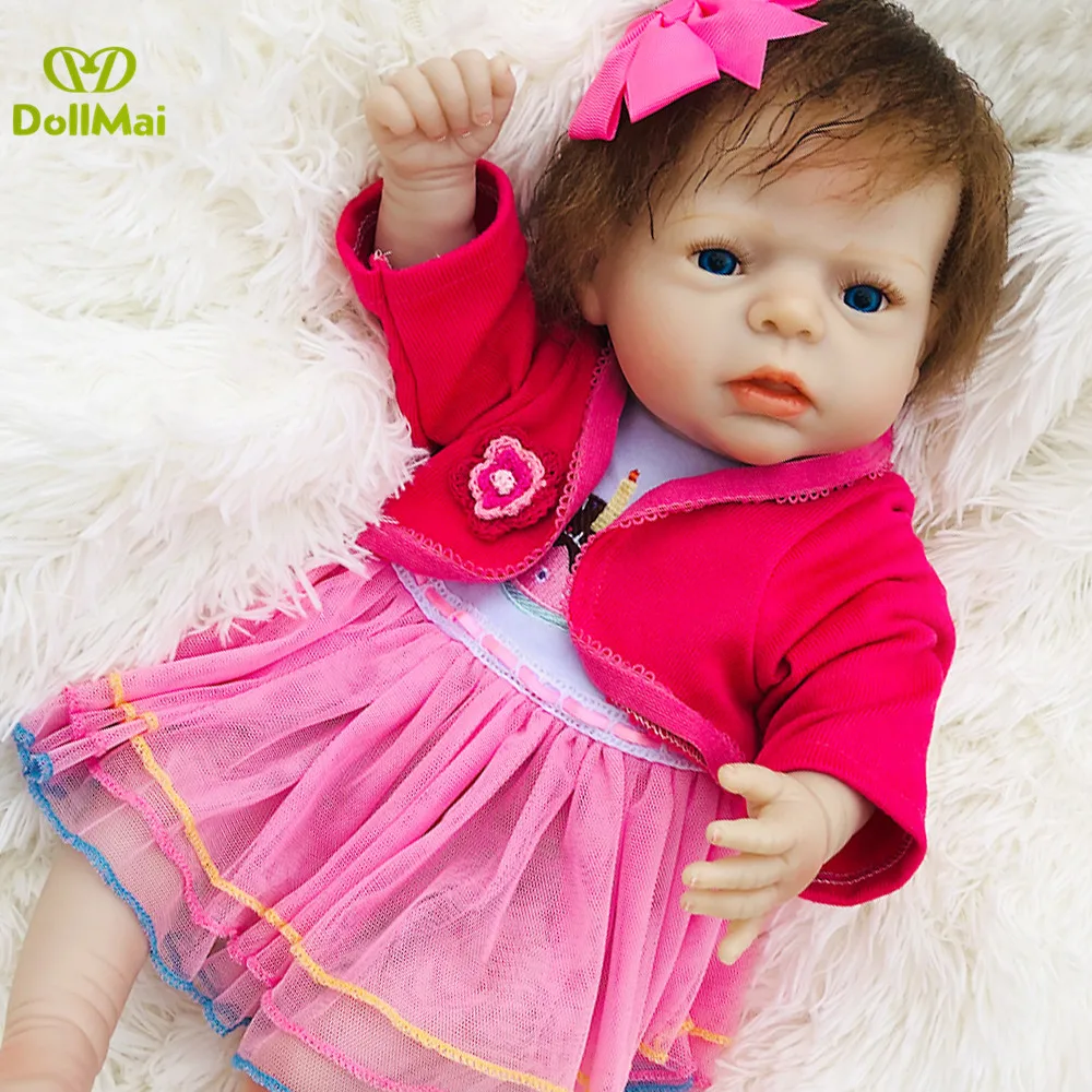 Bebe Кукла reborn Девочка ребенок полный силиконовые куклы игрушки супер как настоящие девушки эксклюзивная Кукла reborn Интерактивная кукла-Пупс 22 дюймов 55 см