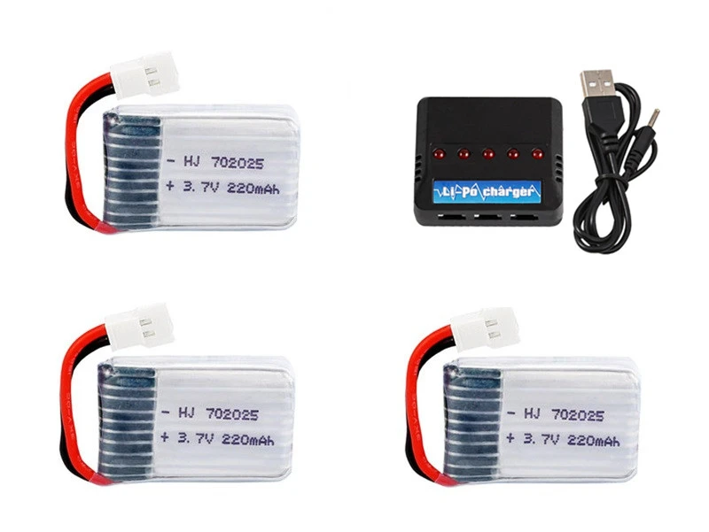 3,7 V 220mAh Lipo аккумулятор и зарядное устройство для 3,7 v аккумуляторная батарея для X4 X11 X13 RC Дрон Квадрокоптер запасные части 702025 - Цвет: Yellow