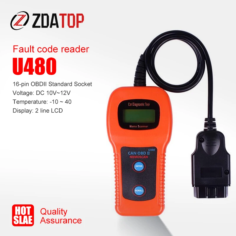 CAN U480 BUS AUTO OBDII OBD2 EOBD Car Tool Diagnostic Scanner Engine Code Reader
