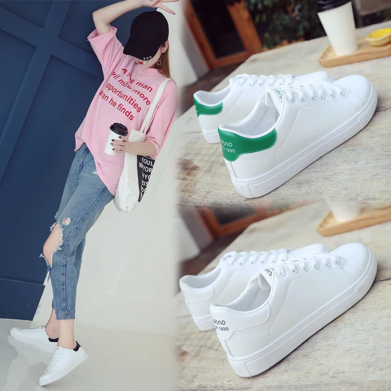 

Street Snap 2019 Students New Style Lace-up Shoes Women's Korean-style Spring MacBook Board Shoes Low Top Rubber WOMEN'S Shoes 6