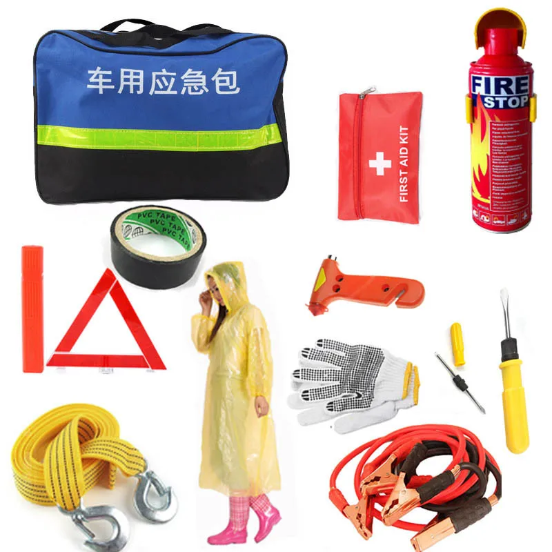 

Car Emergency Kit Car Tool Bag Car Tool Suit 11 Pieces Lorry Tool Bag Customizable Logo