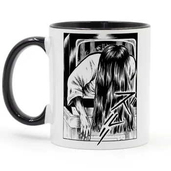 

SADAKO ANIME MANGA Coffee Mug Ceramic Cup Color Handle Colour Inside Gifts 11oz