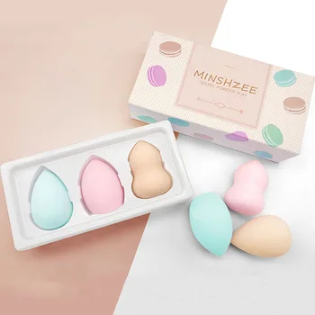 

Three egg suit with beauty makeup sponge dry wet amphibious gourd egg powder puff eggs single colour makeup powder