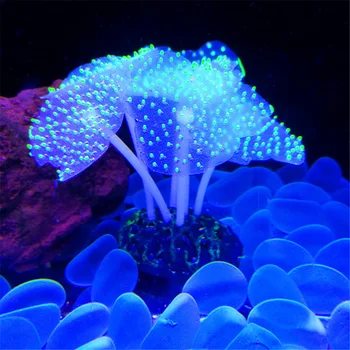 

Aquarium Landscaping Decor Simulation Sea Anemone Water Decorations For Fish Tank Glow in the Dark 1pc