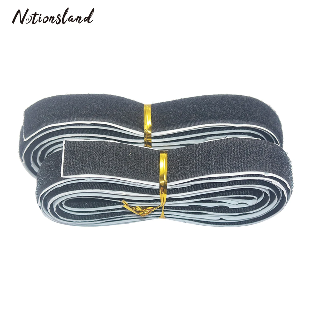 

Black Self Adhesive Hook and Loop Fastener Tape Double Sided Strong Fastener Nylon Sticker Tape 1M/3M