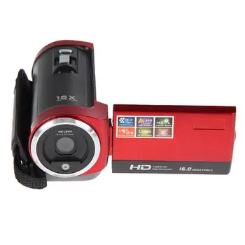 

2.7"LCD 720P 16MP Digital Video Camera CMOS 16X Digital Zoom NTSC/PAL Vision Video Camcorder Camera DV DVR UK Plug Red