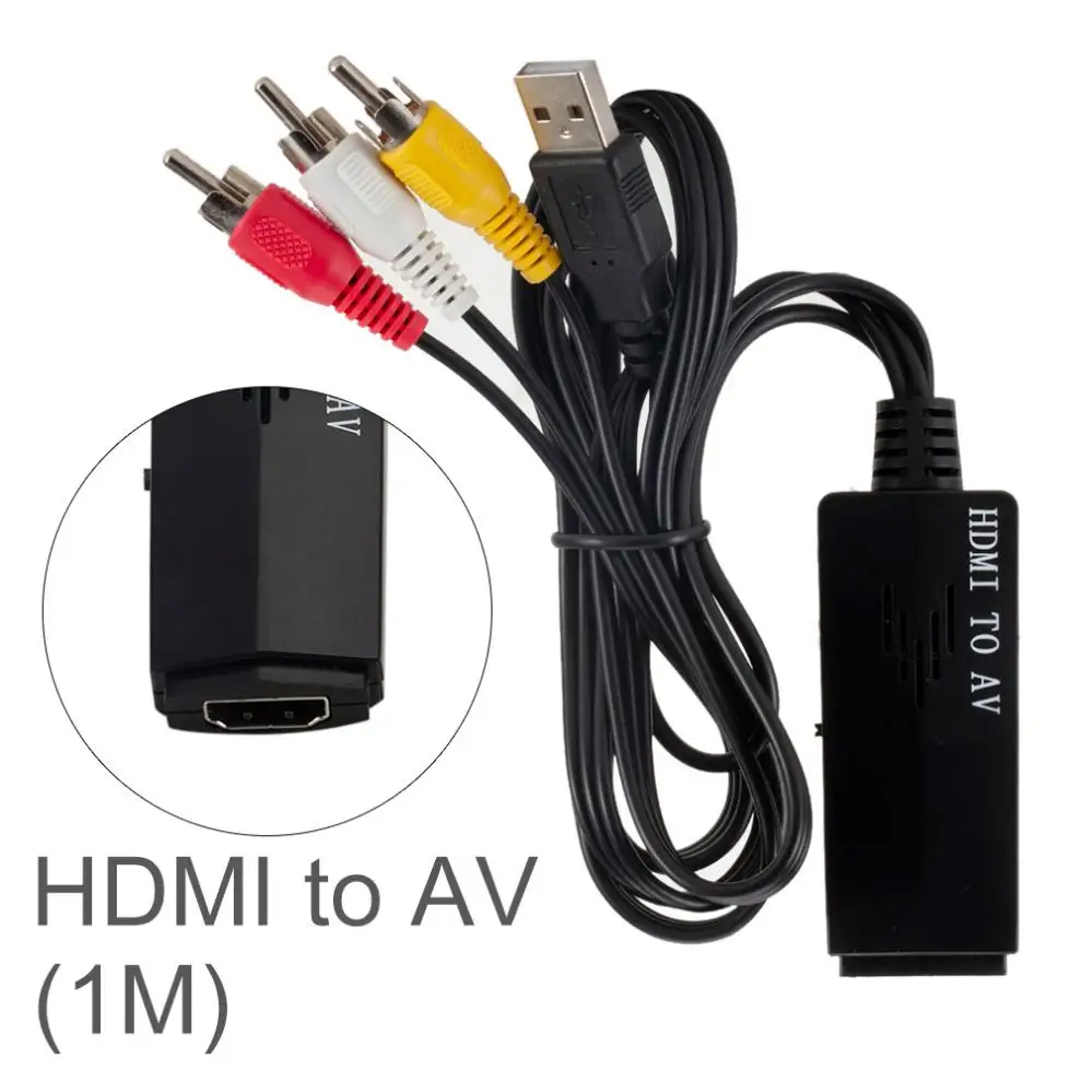 1080P 1 M/3.3Ft длинный HDMI К AV конвертер Кабель-адаптер для отдельных лиц/семьи