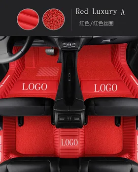 

Car floor mats with Logo/Brand Logo for Toyota Yaris 5D special all weather heavy duty car-styling leather carpet floor liners(2