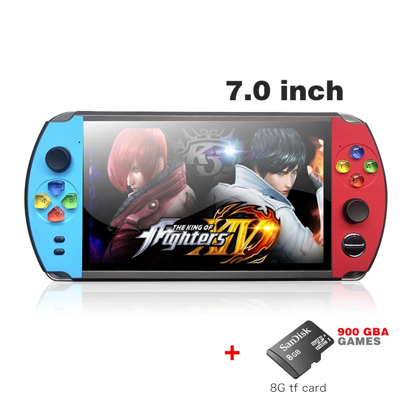 7 inch with card Данные лягушка 4,3/5 дюймов двойной рокер портативная игровая консоль поддержка ТВ выход X12 Ретро портативная игровая консоль - Цвет: 7 inch with card