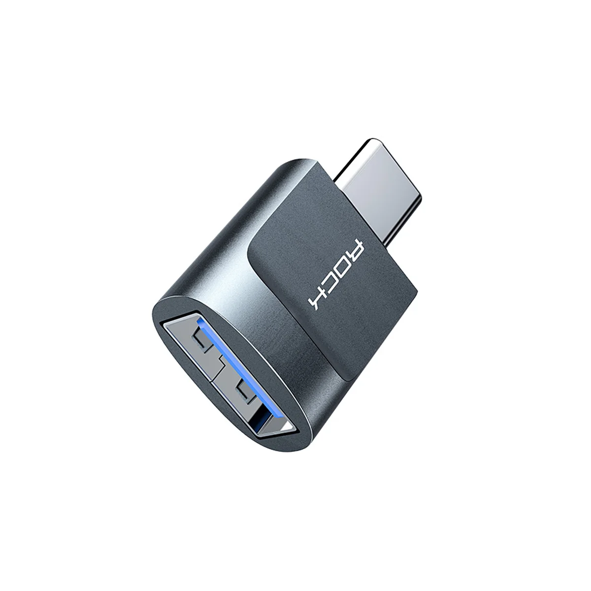 ROCK usb type C Мужской USB 3,0 Женский OTG адаптер для передачи данных и быстрой зарядки тип-c конвертер для Macbook samsung s9 - Цвет: Tarnish