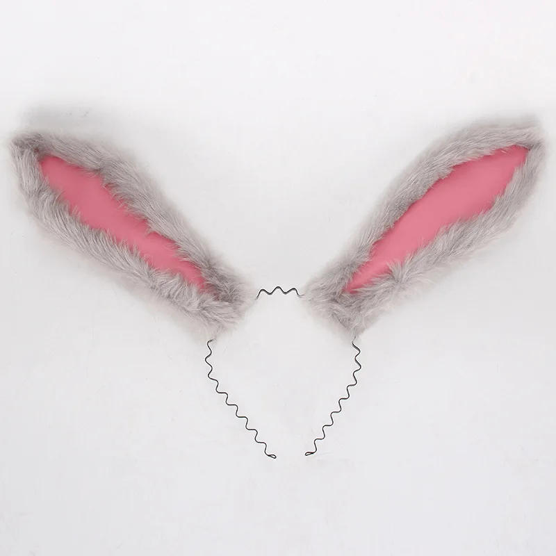 ear Женский костюм с мультяшным кроликом для взрослых, костюм Джуди зверополис Хоппс, костюм для косплея, Синяя Униформа, костюм полицейского из зверополиса - Цвет: ear