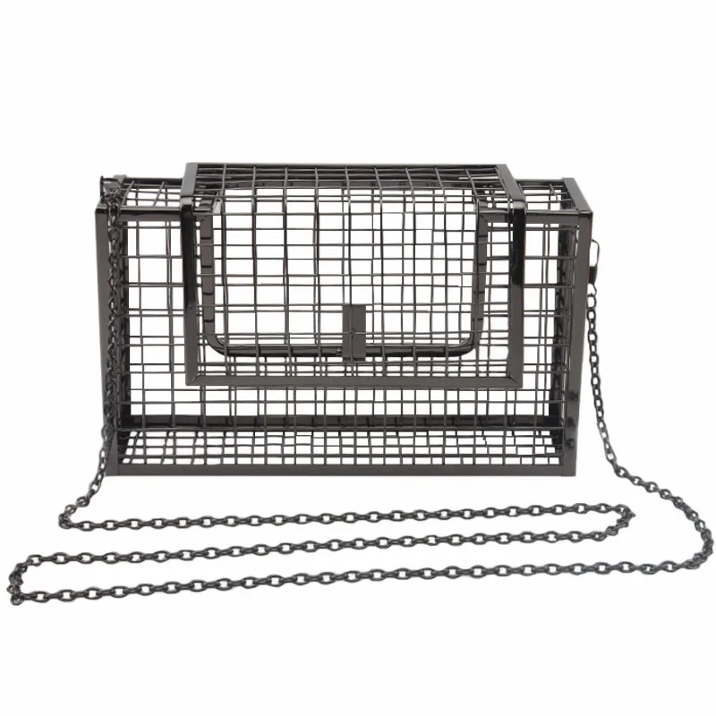 

vintage style women handbag metal hallow out cage mini bags for women 2019 wedding party shoulder bag messenger bags clutches