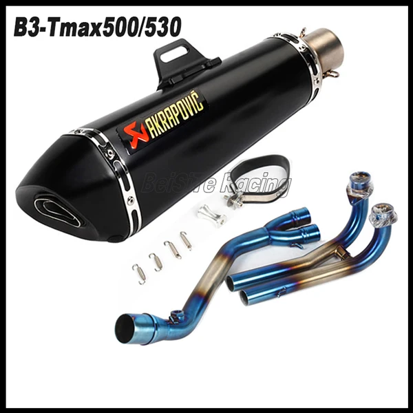 B3 Sticker Слипоны TMAX мотоцикл Akrapovic выхлопная труба звено полная система для Yamaha TMAX 530 TMAX 500 TMAX530 TMAX500 2008 - Цвет: B3 Sticker