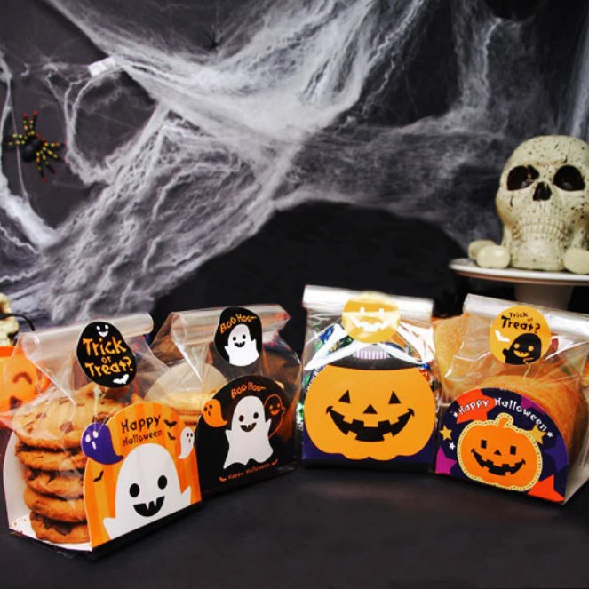 

Halloween cookies wrapping bag ,Candy Gift Packaging bag, Party Decoration Supplies 20set/lot