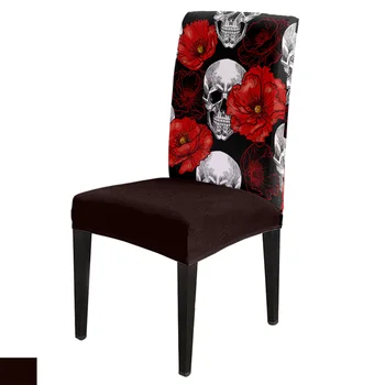 

Shantou Blooming Red Flower Chair Cover for Dining Room Chairs Covers High Back Living Room Chair Cover Sets for Home Kitchen
