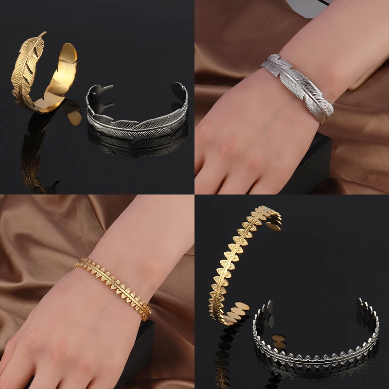 Bangle Bracelet Stainless Steel Opening Bracelet For Women
