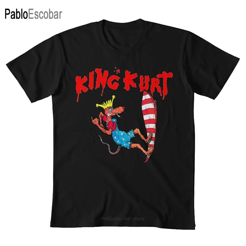 Футболка с принтом серфинга Курта короля психололили панк new wave 1980s elivis meteors stray Cat